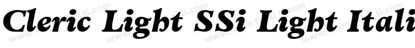 Cleric Light SSi Light Italic字体转换